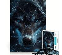Puzzle difficile "Lupo Misterioso" per adulti, 1000 pezzi, gioco di logica, divertimento rilassante, opera d'arte ben definita (50x75cm)