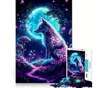 Puzzle difficile "Lupo mistico" per adulti, 1000 pezzi, gioco di logica, divertimento rilassante, opera d'arte ben definita (38x52cm)