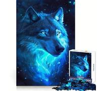 Puzzle difficile "Lupo nello spazio e nella galassia" per adulti, 1000 pezzi, per migliorare la concentrazione, attività rilassante, taglio liscio, regalo invernale (38x26cm)