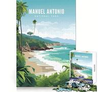 Puzzle difficile Manuel Antonio Parco Nazionale per adulti,1000 pezzi,stimola la memoria,ideale per il relax e il tempo libero,con bordi nitidi,perfetto come regalo di Natale (38x26cm)