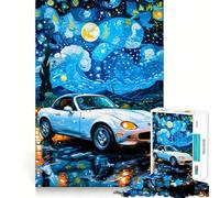 Puzzle difficile Mazda Miata Notte Stellata per adulti, 1000 pezzi, stimola la memoria, calma, evasione, bordi stretti, regalo speciale 38x26cm