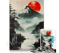 Puzzle difficile "Montagna della Luna Rossa" per adulti, 1000 pezzi, puro gioco di logica, attività domestica, taglio netto, regalo delizioso (38x26cm)