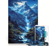 Puzzle difficile "Montagna e fiume" per adulti, 1000 pezzi, gioco di logica stimolante, ideale per momenti di condivisione, bordi trasparenti, regalo perfetto (50x75cm)