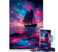 Puzzle difficile "Navigando attraverso il cosmo" per adulti, 1000 pezzi, puro gioco di logica, attività domestica, taglio netto, regalo adorabile (38x52cm)