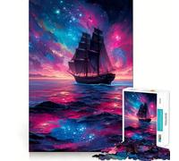Puzzle difficile "Navigando attraverso il cosmo" per adulti, 1000 pezzi, rompicapo rilassante, arte da assemblare, regalo speciale (38x26cm)