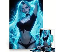Puzzle difficile Neon Enchantress per adulti, 1000 pezzi, gioco di logica, per momenti di relax, taglio liscio, regalo di alta qualità (38x52cm)