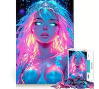 Puzzle difficile Neon Princess per adulti, 1000 pezzi, gioco di logica, per momenti di relax, taglio liscio, regalo di alta qualità (50x75cm)