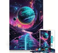 Puzzle difficile Neon Road Alien World per adulti, 1000 pezzi, stimolante per la mente, divertente, con bordi precisi, idea regalo creativa (38x52cm)