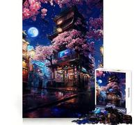 Puzzle difficile Neon Tokyo Sakura Store per adulti, 1000 pezzi, gioco di logica, per momenti di relax, taglio liscio, regalo di alta qualità (50x75cm)