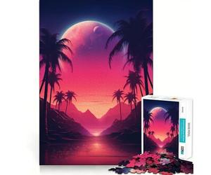 Puzzle difficile Nightfalls Electric Ballet per adulti, 1000 pezzi, memory foam, facile da assemblare, immagine rilassante, regalo artistico (38x52cm)