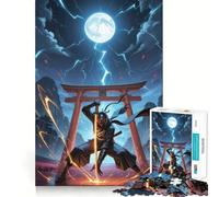 Puzzle difficile Ninja con spada luminosa per adulti, 1000 pezzi, gioco intelligente da fare a casa, divertente da assemblare, regalo festivo (38x52cm)