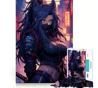 Puzzle difficile Ninja Foxgirl per adulti, 1000 pezzi, gioco di logica, semplice e divertente, taglio di precisione, regalo di Natale (38x26cm)