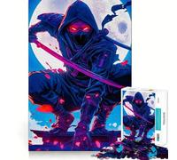 Puzzle difficile Ninja Moonlight per adulti, 1000 pezzi, gioco di logica, semplice e divertente, taglio di precisione, regalo di Natale (38x26cm)