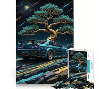 Puzzle difficile Nissan GTR Kintsugi Art per adulti, 1000 pezzi, gioco di logica semplice e divertente, taglio di precisione, regalo di Natale (38x52cm)