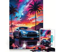 Puzzle difficile Nissan GTR Skyline per adulti, 1000 pezzi, gioco intelligente da fare a casa, divertente da assemblare, regalo festivo (38x26cm)