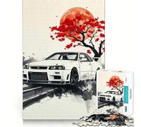 Puzzle difficile Nissan Skyline GT-R per adulti, 1000 pezzi, gioco intelligente da fare a casa, divertente da assemblare, regalo festivo (38x26cm)