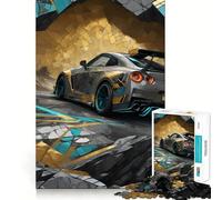 Puzzle difficile Nissan Skyline GTR R per adulti, 1000 pezzi, gioco intelligente da fare a casa, assemblaggio di immagini, regalo festivo (38x52cm)