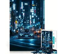Puzzle difficile Nissan Skyline R a Tokyo di notte per adulti, 1000 pezzi, memory foam, facile da assemblare, immagine rilassante, regalo artistico (50x75cm)