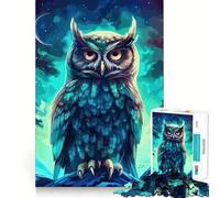 Puzzle difficile "Notte del Gufo" per adulti, 1000 pezzi, memory foam, facile da assemblare, rilassante, artistico, regalo (38x26cm)
