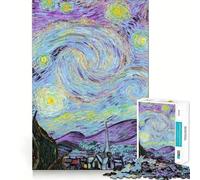 Puzzle difficile "Notte stellata" di Van Gogh per adulti, 1000 pezzi, gioco intelligente, divertimento casual, taglio preciso, regalo artistico 38x26cm