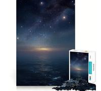 Puzzle difficile "Notte stellata sull'oceano" per adulti, 1000 pezzi, con design accattivante, rilassante e unico 38x26cm
