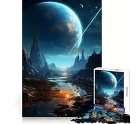 Puzzle difficile "Oasi Spaziale" per adulti, 1000 pezzi, sfida mentale, svago rilassante, taglio preciso, regalo memorabile (38x26cm)