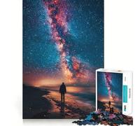 Puzzle difficile "Oceano e cielo stellato" per adulti, 1000 pezzi, stimola la memoria, gioco rilassante, taglio di alta qualità, regalo perfetto (38x26cm)