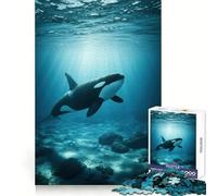 Puzzle difficile "Orca nell'oceano" per adulti, 1000 pezzi, gioco di logica semplice e divertente, taglio di precisione, regalo di Natale (50x75cm)