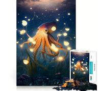 Puzzle difficile "Paese delle fate con polpi" per adulti, 1000 pezzi, gioco di logica semplice e divertente, taglio di precisione, regalo di Natale (38x52cm)