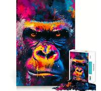 Puzzle difficile Paintful Gorilla per adulti, 1000 pezzi, stimola la memoria, gioco rilassante, taglio di alta qualità, regalo perfetto (38x52cm)