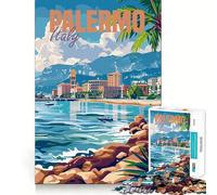 Puzzle difficile Palermo Italia per adulti, 1000 pezzi, gioco intelligente da fare a casa, divertente da assemblare, regalo festivo (38x52cm)