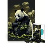 Puzzle difficile Panda Bamboo Giappone per adulti, 1000 pezzi, gioco di logica semplice e divertente, taglio di precisione, regalo di Natale (38x52cm)