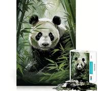 Puzzle difficile "Panda nel bambù" per adulti, 1000 pezzi, stimola la memoria, gioco rilassante, taglio di alta qualità, regalo perfetto (50x75cm)