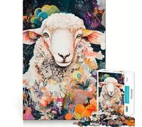 Puzzle difficile "Pecora sacra in fiore" per adulti, 1000 pezzi, gioco di logica e abilità, per tutta la famiglia, taglio preciso, opera d'arte da collezione (38x52cm)
