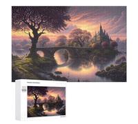 Puzzle Difficile Per Adulti 1000 PCS Enchanted Sunset Castle Puzzle Per Adulti Giochi Divertenti Decorazione Per La Casa Sfida Educativa 1000 PCS