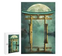 Puzzle Difficile Per Adulti 1000 PCS Golden Torii Gate Under Moon Puzzle Per Adulti Gioco Rompicapo Regalo Di Compleanno Regalo Di Compleanno, Regali, 1000 PCS