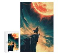 Puzzle Difficile Per Adulti 1000 PCS Lone Figure Under A Fiery Sky Puzzle Per Adulti Gioco Rompicapo Regalo Di Compleanno Regalo Di Compleanno, Regali, 1000 PCS
