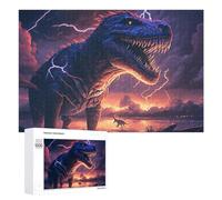 Puzzle Difficile Per Adulti 1000 PCS Thundering Tyrannosaurus Rex Roars Puzzle Per Adulti Giochi Divertenti Decorazione Per La Casa Sfida Educativa 1000 PCS