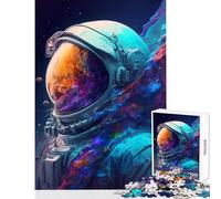 Puzzle difficile per adulti 1000 pezzi Astronauta nello spazio Giocattolo Decorazione da parete Opera d'arte Regalo Gioco pratico Collezione di artisti Belle arti Dimensioni 50x75cm