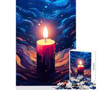 Puzzle difficile per adulti 1000 pezzi Bellissimo giocattolo educativo con candela accesa Ottimo regalo per giochi Giochi educativi Collezione di artisti Belle arti Dimensioni 38x52cm