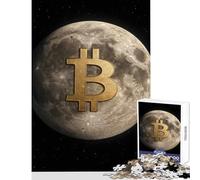 Puzzle difficile per adulti 1000 pezzi Bitcoin sulla luna! Giocattolo educativo Ottimo regalo per giochi educativi Collezione di artisti Belle arti Dimensioni 38x52cm