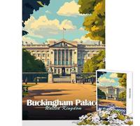 Puzzle difficile per adulti 1000 pezzi Buckingham Palace Poster Giocattolo Decorazione da parete Opera d'arte Regalo Gioco pratico Collezione di artisti Belle arti Dimensioni 38x26cm