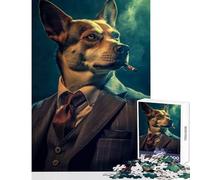 Puzzle difficile per adulti 1000 pezzi cane cattivo ragazzo in abito fai da te giocattoli regalo compleanno gioco pratico collezione di artisti belle arti dimensioni 38x26cm