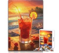 Puzzle difficile per adulti 1000 pezzi Cocktail Colorato Rilassante Tempo tranquillo Divertimento Rigorosa precisione Giocattolo da gioco standard Dimensioni 38x26cm