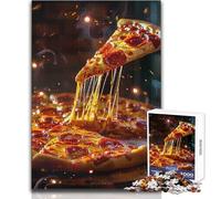 Puzzle difficile per adulti 1000 pezzi Deliziosa pizza Rilassante Momento tranquillo Divertimento Rigorosa precisione Giocattolo da gioco standard Dimensioni 50x75cm