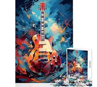 Puzzle difficile per adulti 1000 pezzi dipinto a olio chitarra decorazione per la casa giocattoli idee regalo per gioco educativo ogni pezzo è unico - dimensioni 50x75cm