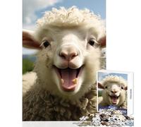 Puzzle difficile per adulti 1000 pezzi Divertente giocattolo a forma di pecora Decorazione da parete Ottimo regalo Gioco pratico Ogni pezzo è unico - Dimensioni 38x52cm