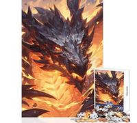 Puzzle difficile per adulti 1000 pezzi Drago Creatura leggendaria Giocattolo educativo Opera d'arte Regalo per gioco educativo Ogni pezzo è unico - Dimensioni 38x26cm