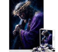 Puzzle difficile per adulti 1000 pezzi Gesù che porta la croce Giocattoli antistress Regali di Babbo Natale segreto Giochi per famiglie Sfida educativa Dimensioni 38x52cm