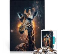 Puzzle difficile per adulti 1000 pezzi giraffa neon Fatto di legno per età pari o superiore a 14 anni Difficile da completare ma divertente e umoristico regalo di compleanno misurare：50x75cm